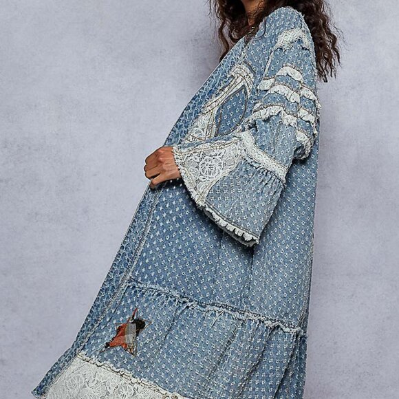 POL Wildpeace Denim Duster NEW Size Various - Picture 2 of 6